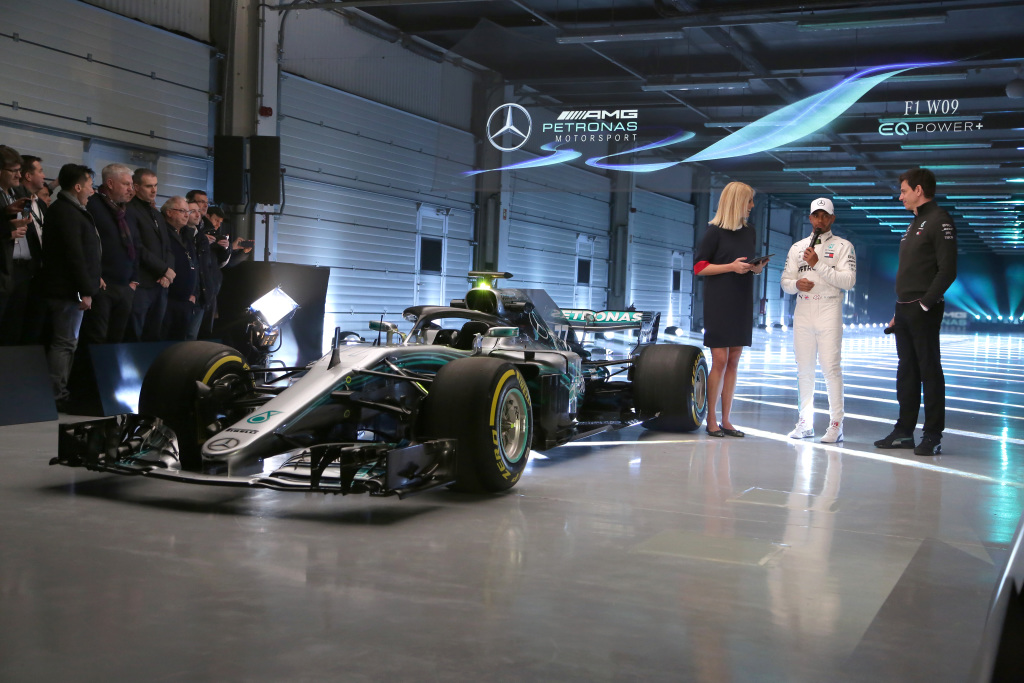 Mercedes W09 unveiled at Silverstone