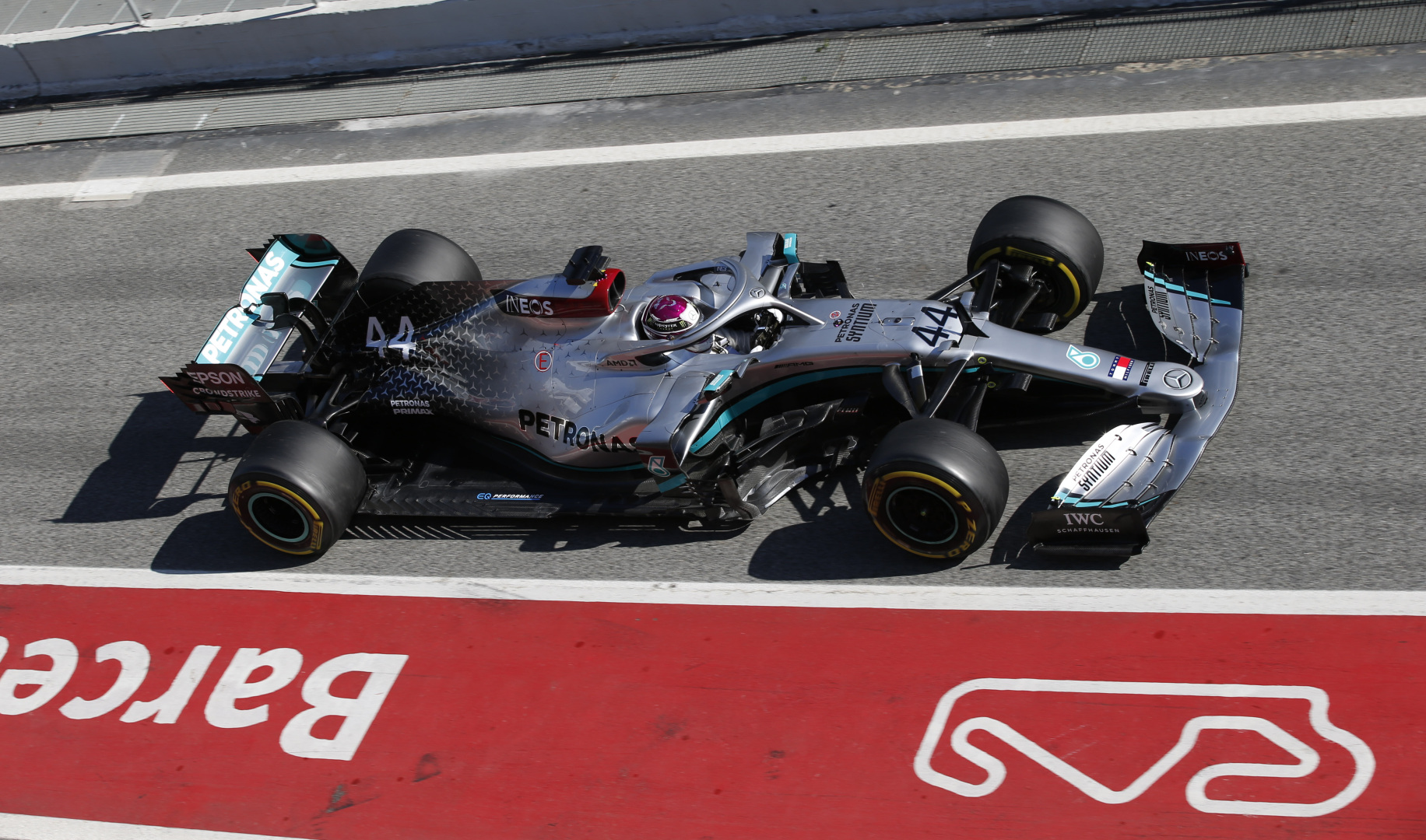 Hamilton fastest on first day of pre-season testing