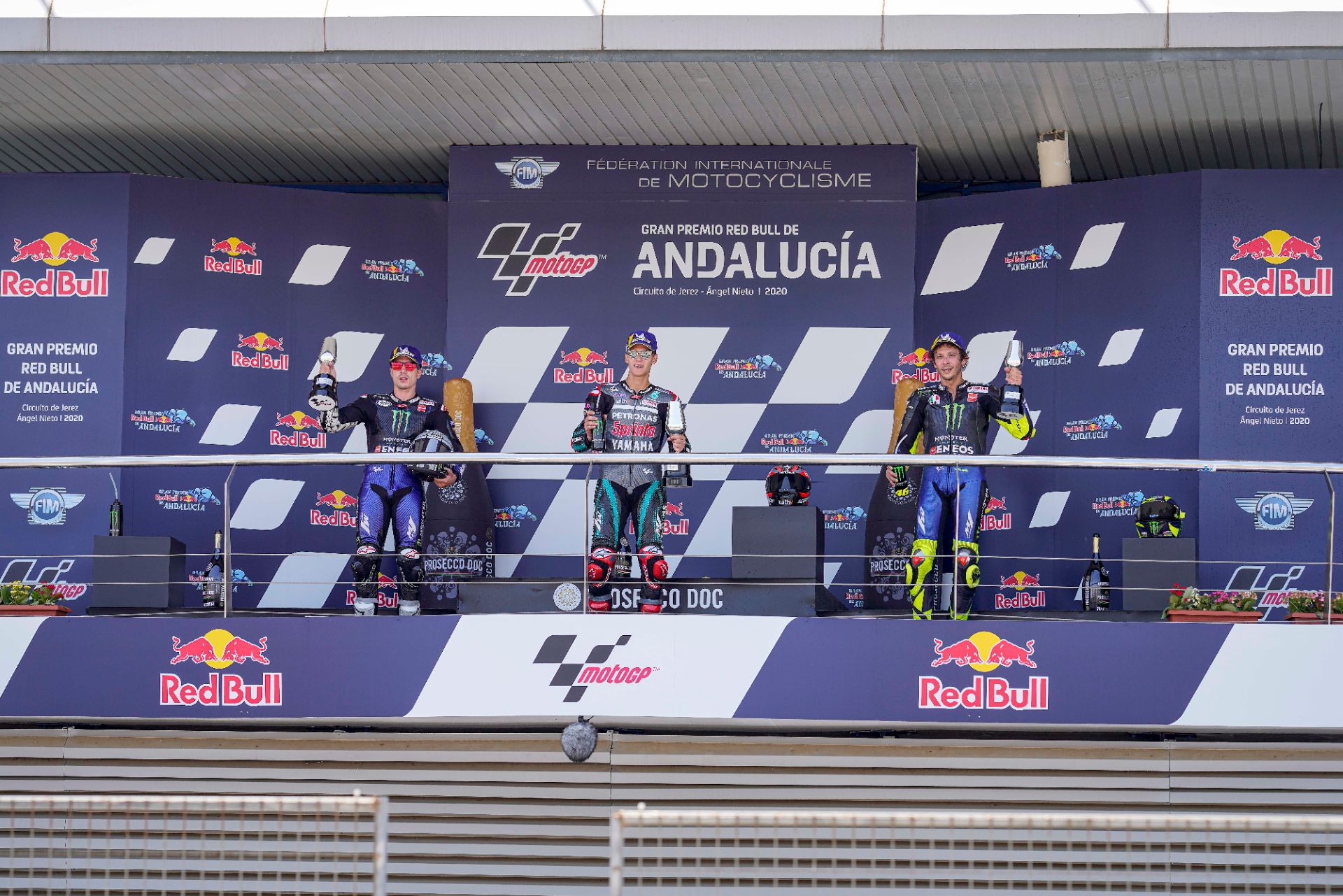 A triple Yamaha Podium at the AndalucÍaGP at Jerez