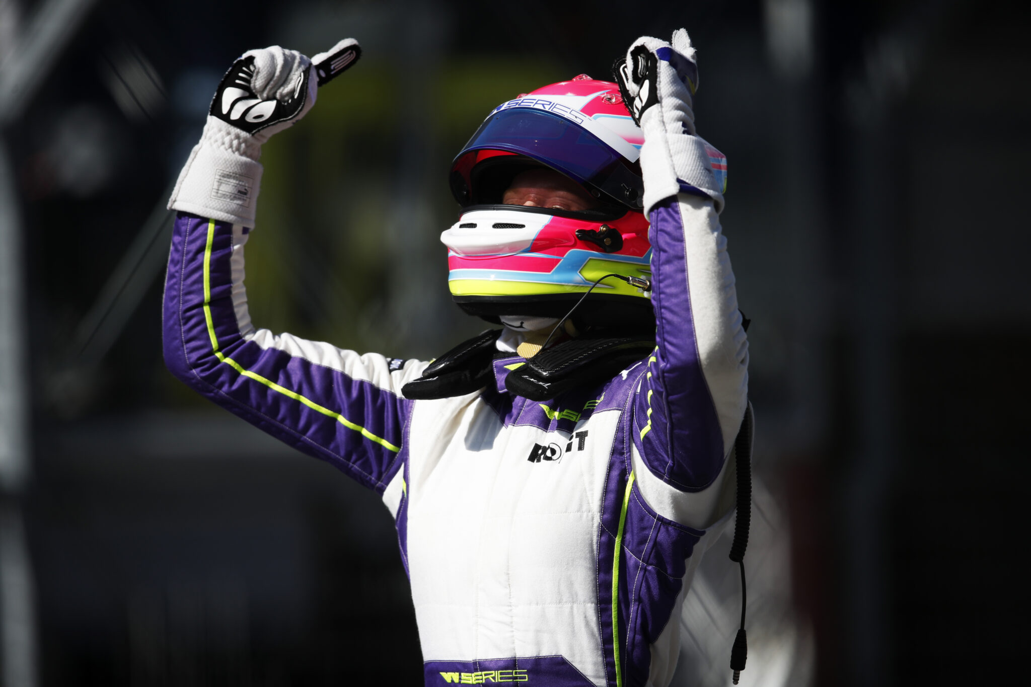 W Series Silverstone: Powell overcomes Wohlwend challenge for home win