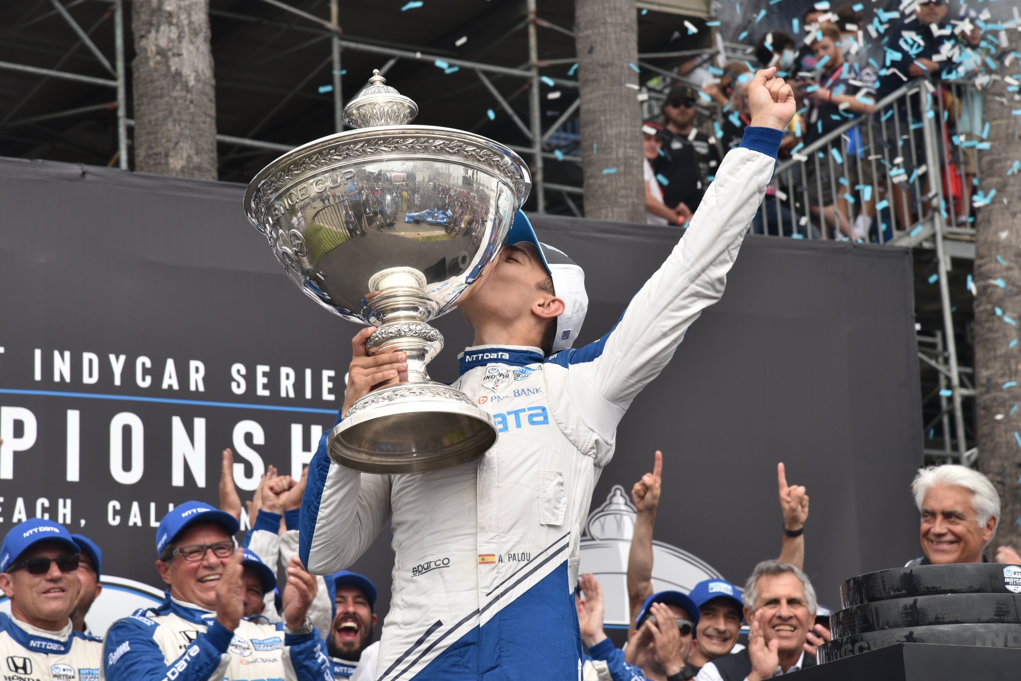 Alex Palou clinches historic first IndyCar title as Colton Herta wins at Long Beach